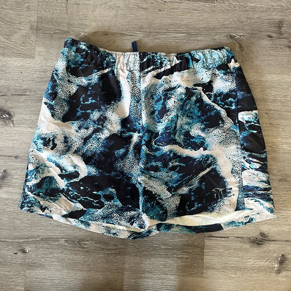 Melody Ehsani Blue and White Athletic Shorts